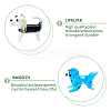 6Pcs 6 Colors Handmade Lampwork Puppy Home Display Decorations LAMP-HS0001-34-3