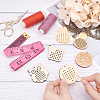 ARRICRAFT 80Pcs 8 Style Doll Wooden Pendants WOOD-AR0001-07-3