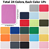 Gorgecraft 24Pcs 24 Colors Iron on/Sew on Imitation Jean Cloth Repair Patches FIND-GF0005-36-2
