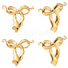 12Pcs 304 Stainless Steel Bowknot Connector Charms STAS-BBC0006-98-1