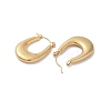 Oval 201 Stainless Steel Half Hoop Earrings for Women EJEW-G385-26G-2