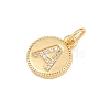 Brass Micro Pave Clear Cubic Zirconia Charms CU-CBA56CE-12G-A-2