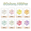 160Pcs 8 Colors Transparent Acrylic Beads MACR-YW0001-91-2