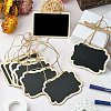 30Pcs 3 Styles Mini Wooden Hanging Chalkboard HJEW-CJ0001-04-5