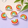 6Pcs Food Grade Eco-Friendly Silicone Focal Beads SIL-YW0001-04F-6