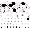 56Pcs Letter & Number Theme Silicone Beads Sets SIL-PH0001-32-7