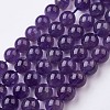 Natural Amethyst Bead Strands G-J376-20-8mm-1