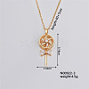 Elegant Vintage Windmill Brass Micro Pave Cubic Zirconia Pendant Necklaces OX5726-3-1
