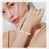 120Pcs 3 Styles Baking Paint and Golden Metal Enlaced Glass Beads DGLA-SC0001-08-6