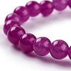 Dyed Natural Jade Beads Stretch Bracelets BJEW-J183-B-19-2