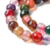 Natural Agate Round Beads Strand G-L084-6mm-08-5