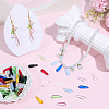 130Pcs 13 Colors Baking Paint Transparent Glass Pendants FIND-SC0023-46A-4