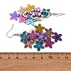 430 Stainless Steel Flower Dangle Earrings EJEW-A137-07P-01-5