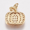 Brass Micro Pave Cubic Zirconia Charms ZIRC-E147-38G-2