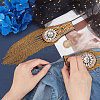 Fashion Iron Chain Tassel Epaulettes AJEW-WH0419-16G-4