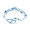 Adjustable Korean Waxed Polyester Cord Bracelets Sets BJEW-JB06182-04-1