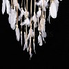 Handmade Round Cotton Woven Net/Web with Feather Wall Hanging Decoration HJEW-G015-02A-6