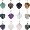 SUPERFINDINGS 12Pcs 12 Style Natural & Synthetic Gemstone Pendants G-FH0001-22-1