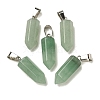 Natural Green Aventurine Pendants G-Z067-07P-13-2