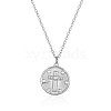 Round Cross Pendant Necklaces GT4344-2-1