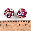 Polymer Clay Pave Rhinestone Beads RB-T018-01C-3