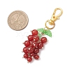 Grape Natural Carnelian Pendant Decorations HJEW-MZ00342-01-3