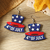 American Flag Independence Day Wood Dangle Earrings and Accessories PL5125-4-1