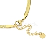 304 Stainless Steel & ABS Plastic Herringbone Chain Flower Pendant Necklaces for Women NJEW-C055-01G-3