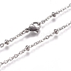 Non-Tarnish 304 Stainless Steel Cable Chains/Satellite Chains Necklaces NJEW-L159-07A-P-1