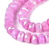 Electroplate Crackle Imitation Jade Glass Beads Strands EGLA-Q135-01A-C10-3