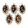 Natural Tiger Eye Faceted Horse Eye Links G-B126-02G-13-1