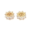 Brass Micro Pave Cubic Zirconia Beads KK-H202-10G-1