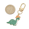 Alloy Enamel Dinosaur Pendant Decorations HJEW-JM02695-02-3