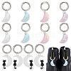 6Pcs 6 Style Moon Acrylic Pendant Shoe Charms HJEW-DR00002-1