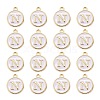 Golden Plated Alloy Charms X-ENAM-S118-01N-2