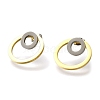 Ion Plating(IP) 304 Stainless Steel Stud Ring Stud Earrings EJEW-C118-02B-2