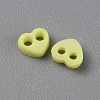 2-Hole Frosted Mini Resin Buttons BUTT-WH0020-29C-2