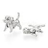 Tibetan Style Alloy Puppy Pendants TIBEP-Q076-065AS-RS-1