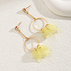 Classic Fashionable Leaf Tassel Alloy Dangle Stud Earrings IW2235-2