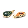 Brass Enamel Charms X-KK-A155-05G-3