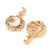 Brass Micro Pave Clear Cubic Zirconia Pendants KK-B102-24G-2