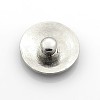 Antique Silver Tone Zinc Alloy Enamel Letter Jewelry Snap Buttons SNAP-N010-86X-NR-2