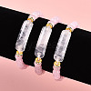 Natural Rose Quartz Beads Stretch Bracelets BJEW-T022-04N-4