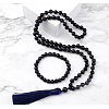 Synthetic Blue Goldstone Round Beaded Pendant Necklaces & Bracelets Sets FS-WG9D102-25-1