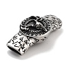 Tibetan Style 304 Stainless Steel Slide Charms/Slider Beads STAS-L274-007AS-2