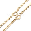 304 Stainless Steel Heart Link Cable Chain Necklaces AJEW-EH00378-02-4