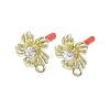 Rack Plating Golden Alloy with Rhinestone Stud Earring Findings EJEW-B036-02G-06-1