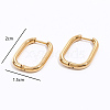 Elegant French Retro Minimalist Stainless Steel Oval Hoop Earrings UN1737-5