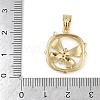 Brass Micro Pave Clear Cubic Zirconia Pendants ZIRC-M001-15G-3