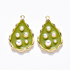 Brass Enamel Pendants KK-T049-053G-01-NF-1